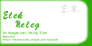 elek meleg business card